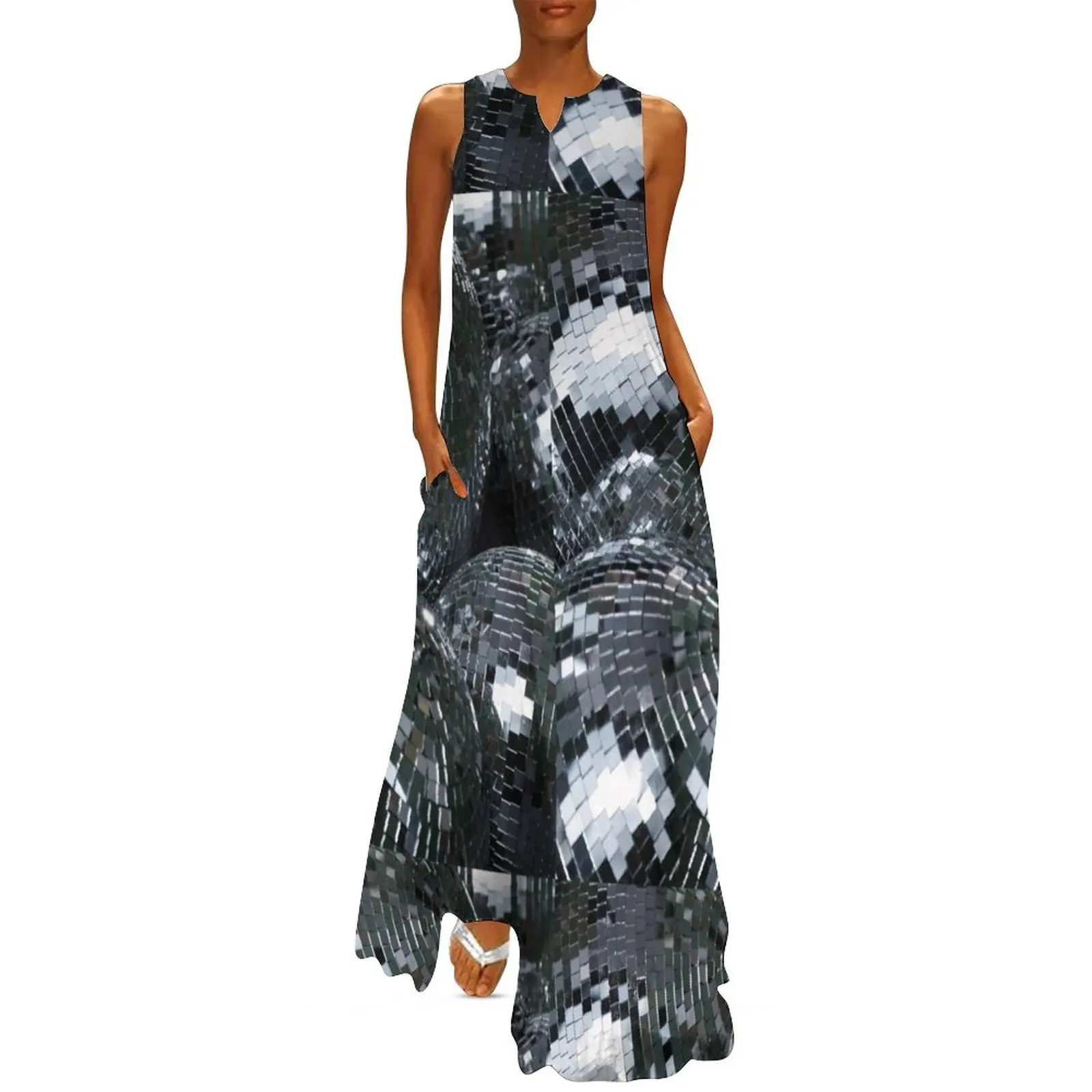 Silver Disco Balls Long Dress dress for women summer dress women 2025 party evening elegant luxury celebrity
Silver Disco Balls Long Dress dress for women summer dress women 2025 party evening elegant luxury celebrity