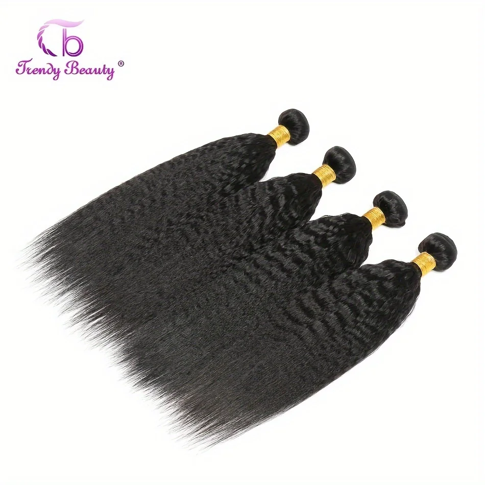 Brazilian Kinky Straight 4 Bundles Human Hair Extensions Yaki Straight Bundles Natural Black Color Human Hair Weaves For Women
Brazilian Kinky Straight 4 Bundles Human Hair Extensions Yaki Straight Bundles Natural Black Color Human Hair Weaves For Women