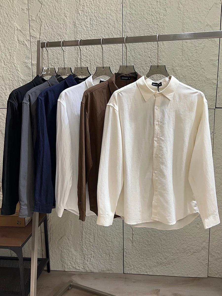Italian Style Men's Long Sleeve Shirt Wrinkles Texture Sensation Silk And Linen Blend Breathable Casual Shirt
Italian Style Men's Long Sleeve Shirt Wrinkles Texture Sensation Silk And Linen Blend Breathable Casual Shirt