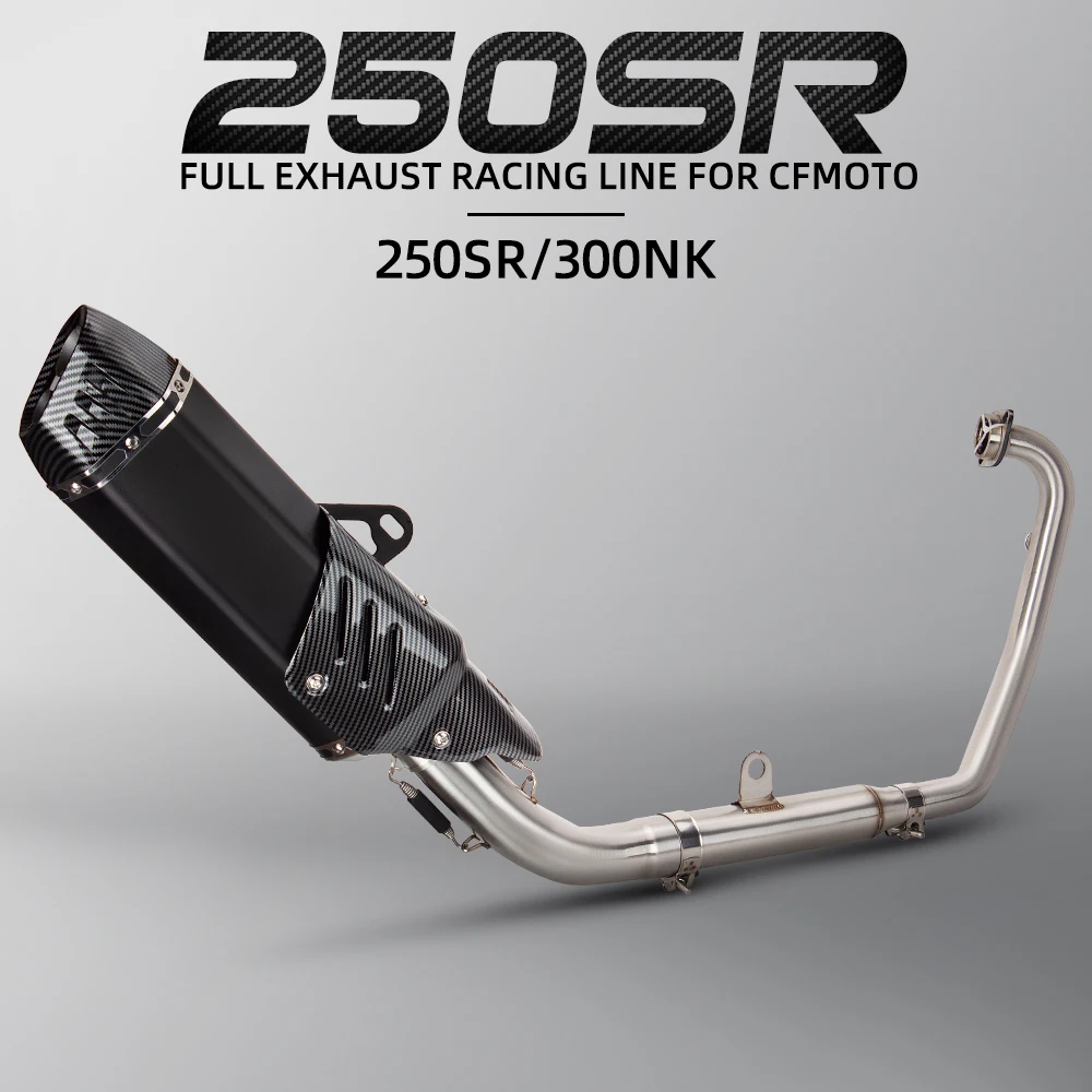 For CF MOTO 250SR 300SR 250NK 300NK motorcycle full exhaust system Racing front linkTube tail pipe Street Bike muffler
For CF MOTO 250SR 300SR 250NK 300NK motorcycle full exhaust system Racing front linkTube tail pipe Street Bike muffler