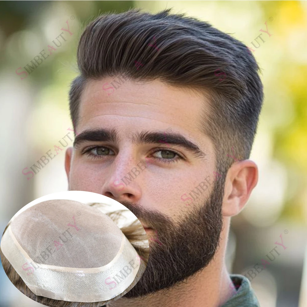 Vloop Toupee Durable Mono Mesh Lace PU Wigs For Men Asian Light Blonde Black #4 Human Hair Prosthesi Breathable Male Hair System
Vloop Toupee Durable Mono Mesh Lace PU Wigs For Men Asian Light Blonde Black #4 Human Hair Prosthesi Breathable Male Hair System