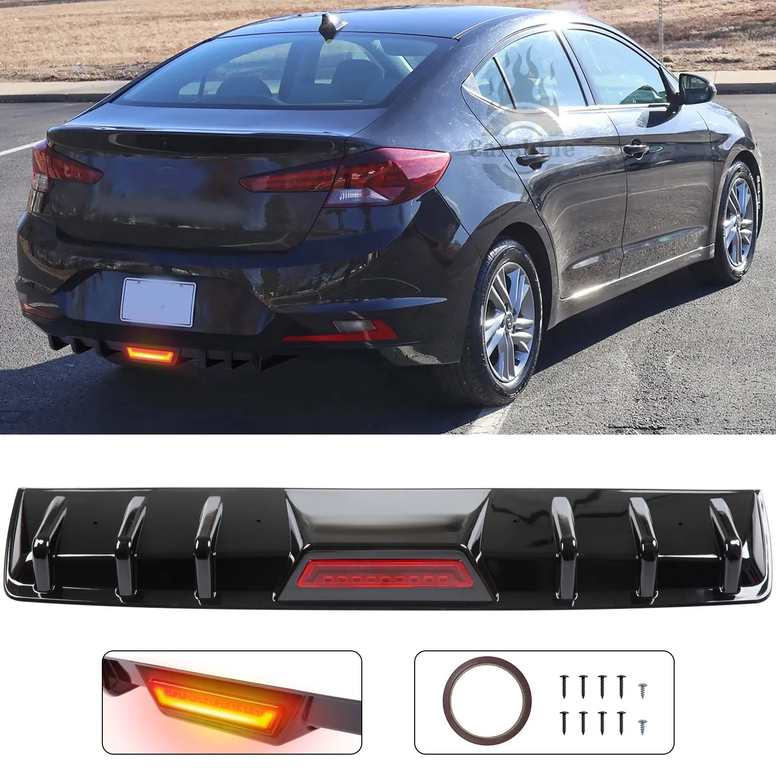 For Hyundai Elantra Glossy Rear Bumper Diffuser Spoiler Lip w/LED Brake Light
For Hyundai Elantra Glossy Rear Bumper Diffuser Spoiler Lip w/LED Brake Light