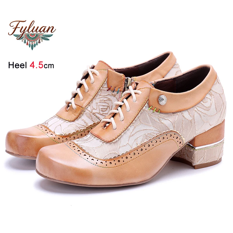 Spring Fall Light Coffee Color Women's Shoes Thick Heels 4.5cm Lace Up Splicing Side Zipper Hollow Ladies Pumps Bohemian Shoes
Spring Fall Light Coffee Color Women's Shoes Thick Heels 4.5cm Lace Up Splicing Side Zipper Hollow Ladies Pumps Bohemian Shoes