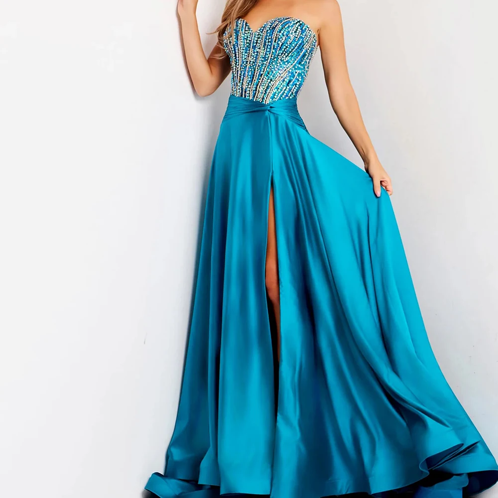 Customized Mermaid Evening Dresses Floor-length Strapless Sleeveless Prom Gown Fashion Crystal Crystal Simple Draped Party Gown
Customized Mermaid Evening Dresses Floor-length Strapless Sleeveless Prom Gown Fashion Crystal Crystal Simple Draped Party Gown