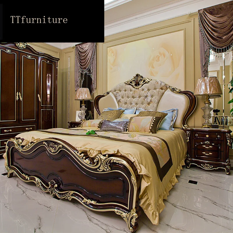 modern european Italian solid wood bed Fashion Carved luxurious french bedroom set furniture king size jxj61
modern european Italian solid wood bed Fashion Carved luxurious french bedroom set furniture king size jxj61