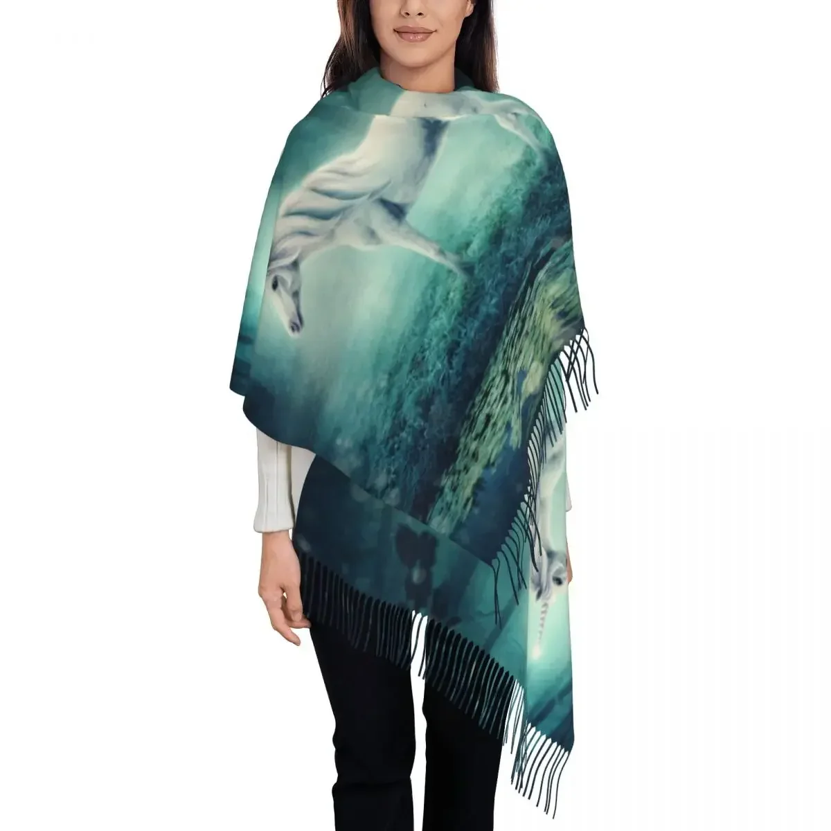 White Unicorn In A Dark Forest Womens Warm Winter Infinity Scarves Set Blanket Scarf Pure Color
White Unicorn In A Dark Forest Womens Warm Winter Infinity Scarves Set Blanket Scarf Pure Color