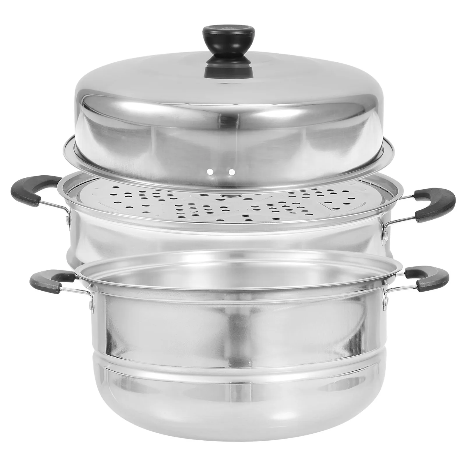 1Set Thickened Stainless Steel Steam Pot 3-Tier Multi-Functional Cooking Steamer for Vegetables Seafood Meat Kitchen Supplies
1Set Thickened Stainless Steel Steam Pot 3-Tier Multi-Functional Cooking Steamer for Vegetables Seafood Meat Kitchen Supplies