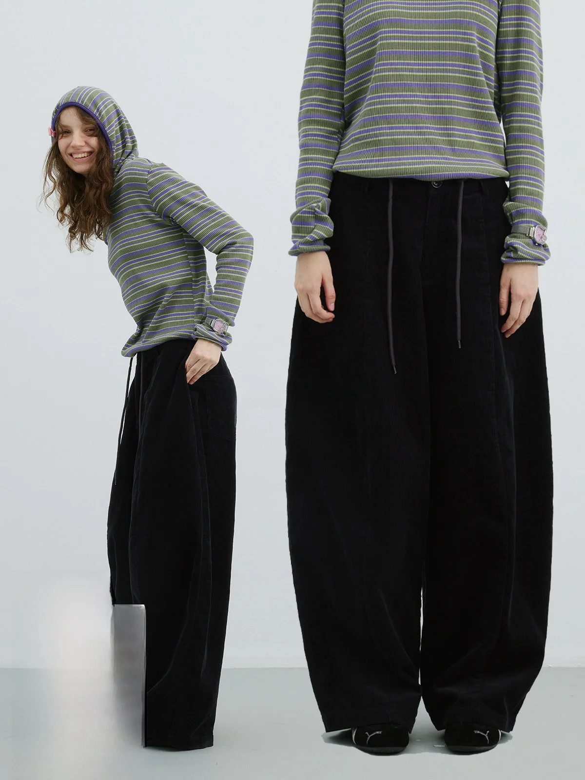 Kokoasoko Bla Corduroy Wide Leg Casual Pants Women Winter Loose Lazy Sle Straight Tube Trousers Comfortable l Waist
Kokoasoko Bla Corduroy Wide Leg Casual Pants Women Winter Loose Lazy Sle Straight Tube Trousers Comfortable l Waist