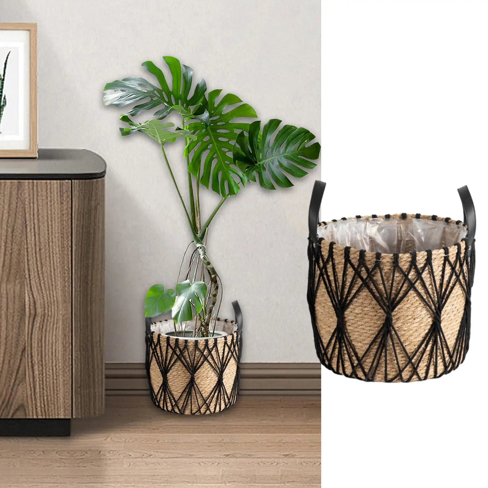 Woven Planter Basket Ornament Laundry Bag Plant Pot for Flower Storage Plant
Woven Planter Basket Ornament Laundry Bag Plant Pot for Flower Storage Plant