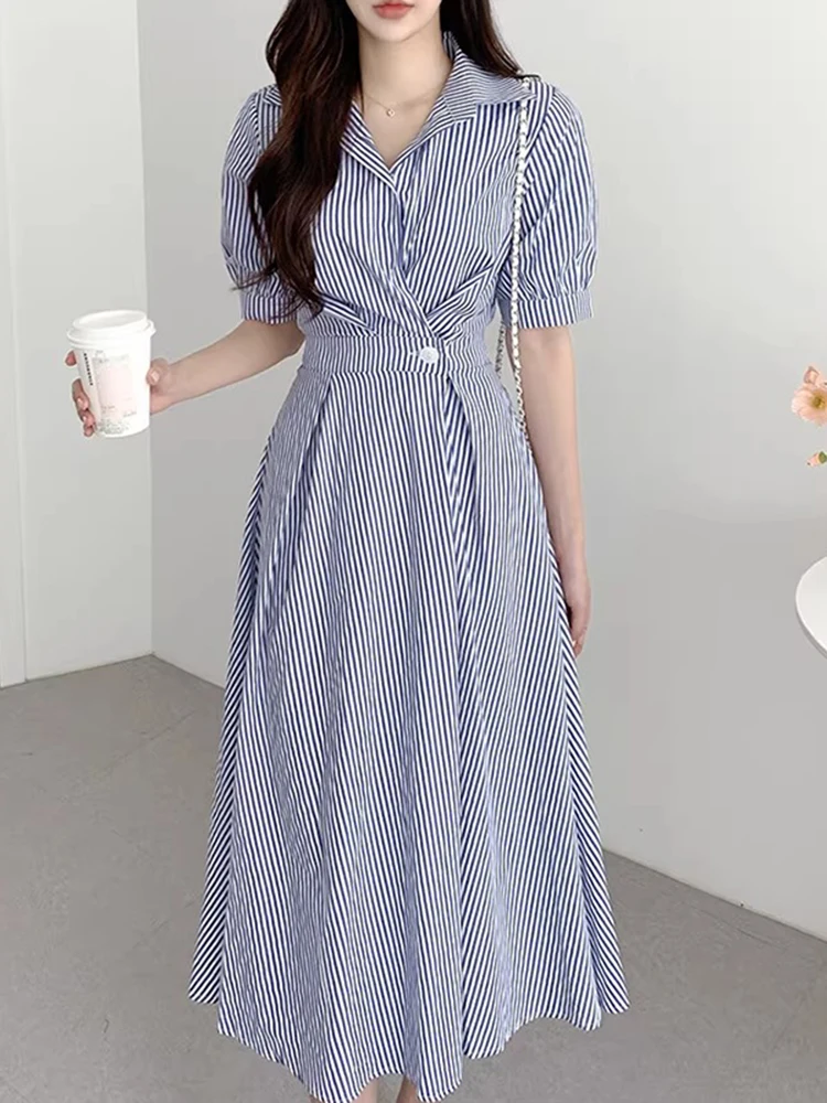Chic Summer Vintage One Button Design Slimming ort Sve Stripe Maxi Dr Women High Waist Flared Skirt Korean Sle Commute
Chic Summer Vintage One Button Design Slimming ort Sve Stripe Maxi Dr Women High Waist Flared Skirt Korean Sle Commute