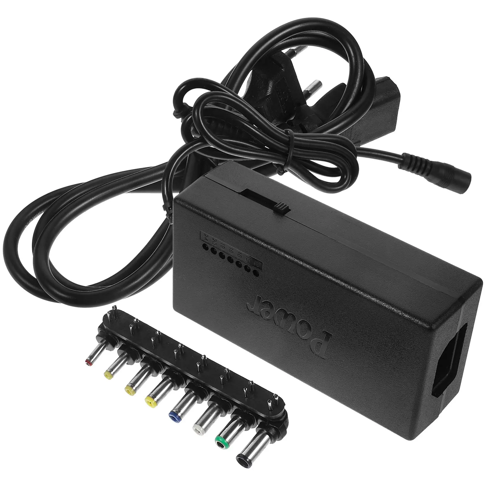 10Pcs Notebook Charger Universal 12V-24V Adjustable Laptop Adapter 96W Multi-Function Power Supply Compatible for Many Notebook