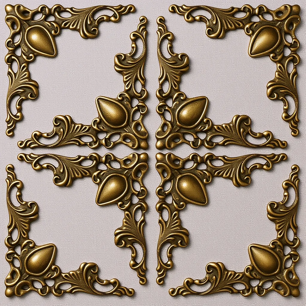 24Pcs Book Scrapbook Album Corner Protector Metal Decorative Cover Vintage Book Corner Protector Photo Page Protectors
24Pcs Book Scrapbook Album Corner Protector Metal Decorative Cover Vintage Book Corner Protector Photo Page Protectors