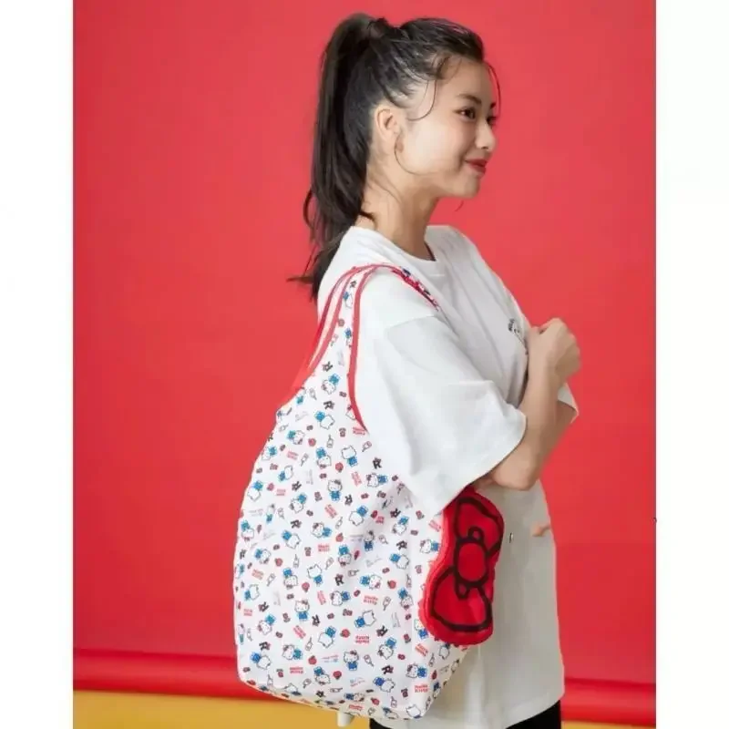 Сумка через плечо Hello Kitty Sanrios, складная сумка для хранения, многоразовая сумка с принтом Kawaii, мультяшная сумка на одно плечо, сумка для покупок
Сумка через плечо Hello Kitty Sanrios, складная сумка для хранения, многоразовая сумка с принтом Kawaii, мультяшная сумка на одно плечо, сумка для покупок