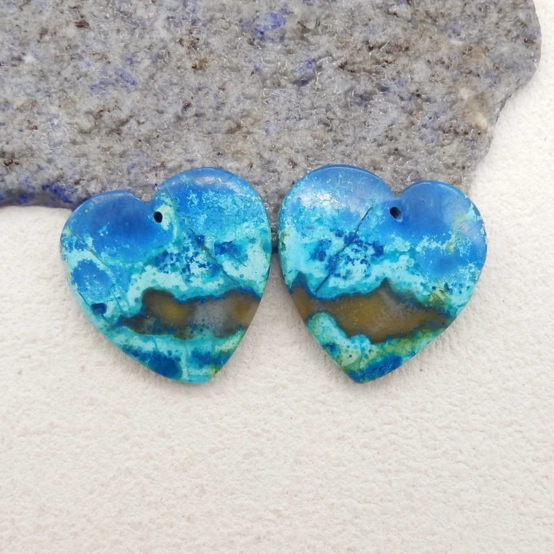 Peach Heart Earrings Natural Stone Chrysocolla Earrings Accessories Women's Charms Jewelry Gifts 27x27x5mm 10g
Peach Heart Earrings Natural Stone Chrysocolla Earrings Accessories Women's Charms Jewelry Gifts 27x27x5mm 10g