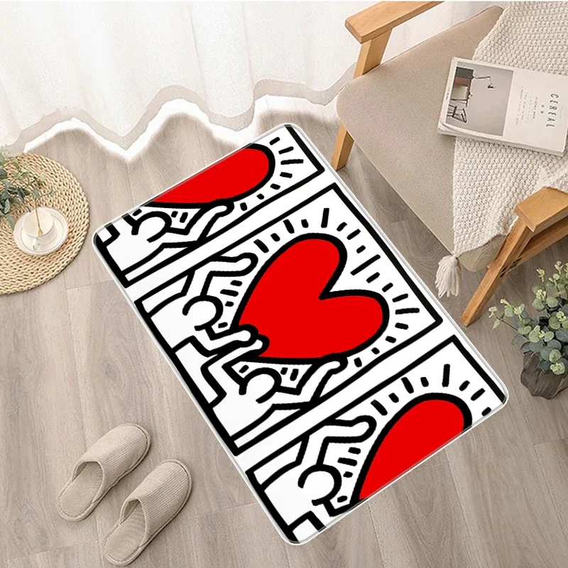 Keith Haring Rugs for Bedroom Entrance Door Mat Illustration Carpet Bathroom Rug Non-slip the Room Mats Home Kitchen Lounge Foot
Keith Haring Rugs for Bedroom Entrance Door Mat Illustration Carpet Bathroom Rug Non-slip the Room Mats Home Kitchen Lounge Foot