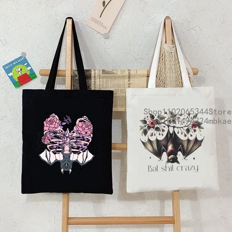 Vintage Skeleton Bat Hand Bag Women Tote Canvas Bag Gothic Flower Bat Harajuku Hip Hop Shopping Bag Teen Animal Shoulder Handbag
Vintage Skeleton Bat Hand Bag Women Tote Canvas Bag Gothic Flower Bat Harajuku Hip Hop Shopping Bag Teen Animal Shoulder Handbag