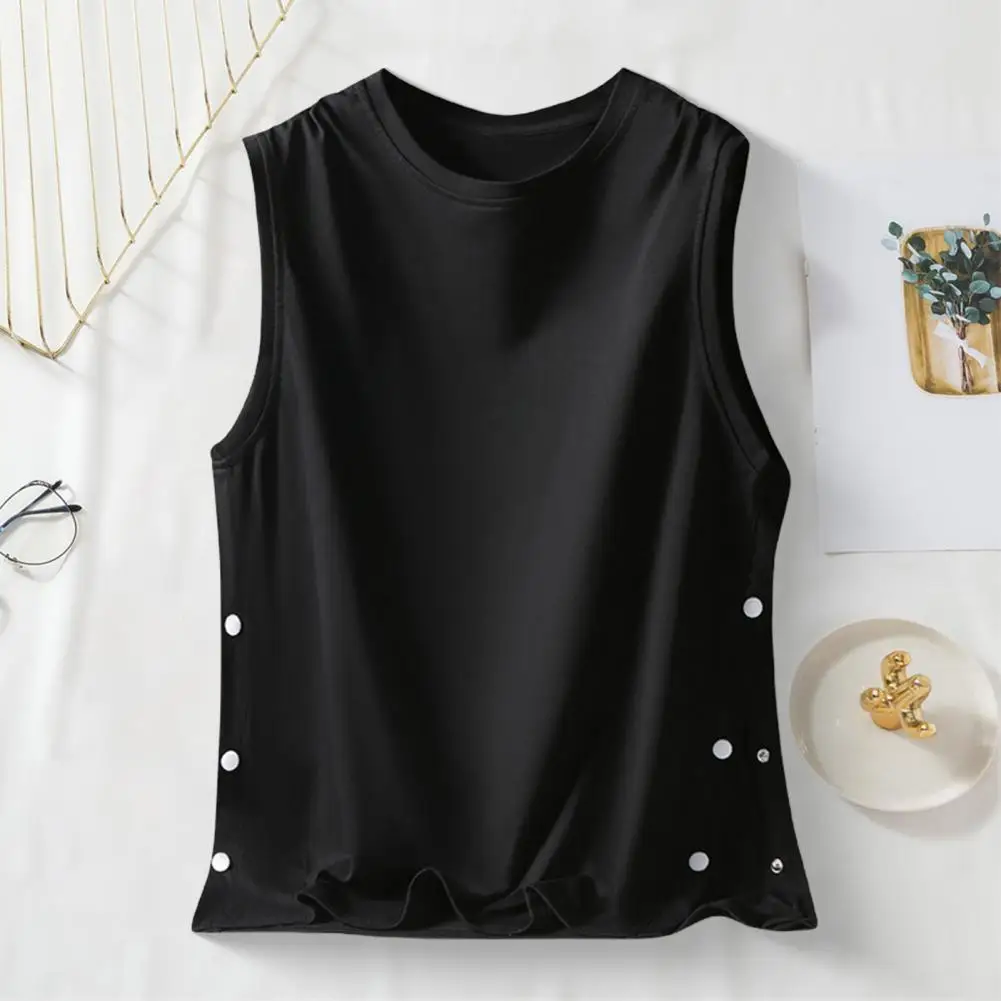 Men Vest Sleeveless Round Neck Loose Fit Tank Tops With Side Buckles Closure Solid Color Casual Tops Summer Wear
Men Vest Sleeveless Round Neck Loose Fit Tank Tops With Side Buckles Closure Solid Color Casual Tops Summer Wear