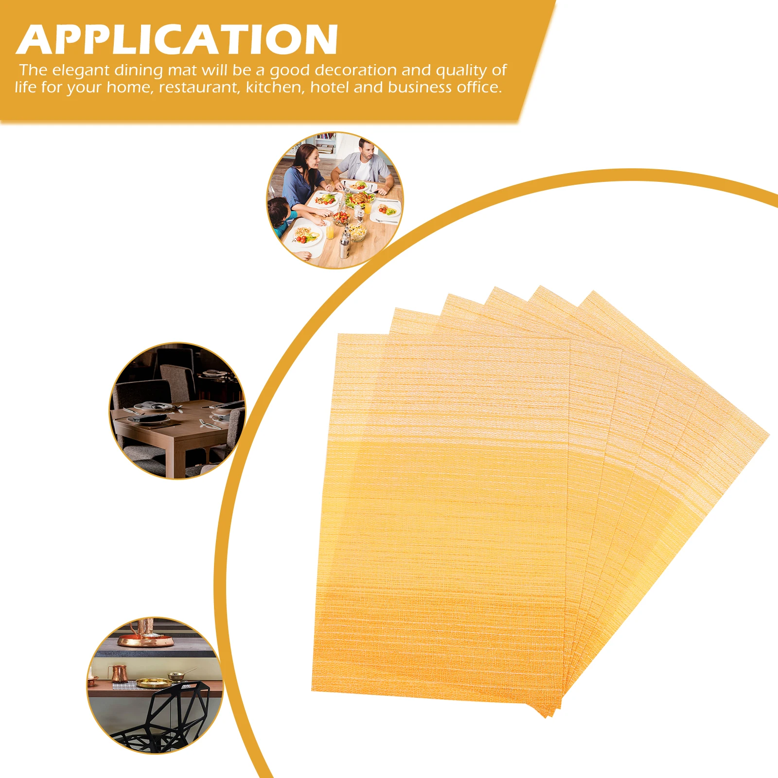 6pcs Dining Table Placemats Heat-Resistant Anti-Scald Countertop Protectors Non-Slip Reusable Polyester Pvc Place Mats Household
6pcs Dining Table Placemats Heat-Resistant Anti-Scald Countertop Protectors Non-Slip Reusable Polyester Pvc Place Mats Household