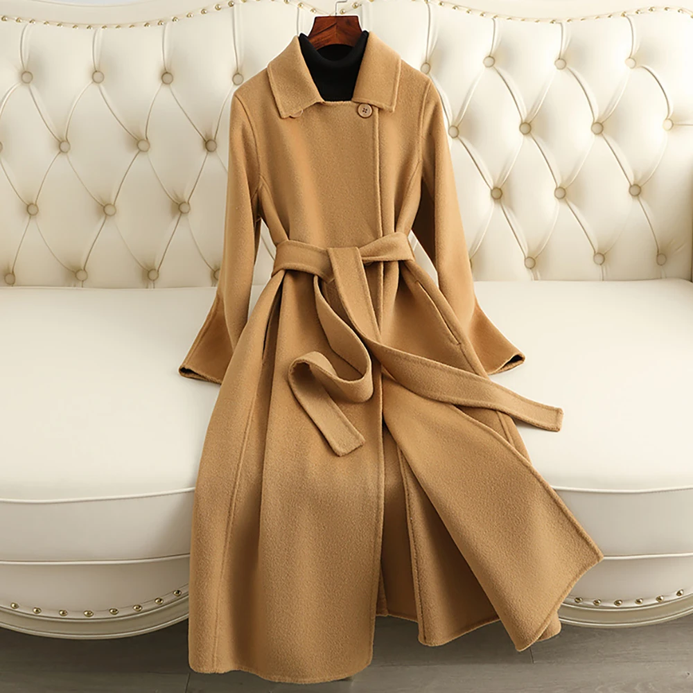 Женские кашемировые пальто ручной работы на заказ, новое облегающее и утягивающее модное элегантное темпераментное длинное шерстяное пальто с запахом для женщин
Женские кашемировые пальто ручной работы на заказ, новое облегающее и утягивающее модное элегантное темпераментное длинное шерстяное пальто с запахом для женщин