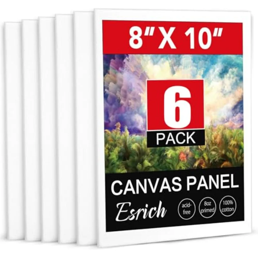 8x10 Canvas for Painting, 6 Pack Canvas Boards for Painting Primed Acid Free Blank Canvas Panels for Oil Paint, Watercolor, Acr
8x10 Canvas for Painting, 6 Pack Canvas Boards for Painting Primed Acid Free Blank Canvas Panels for Oil Paint, Watercolor, Acr