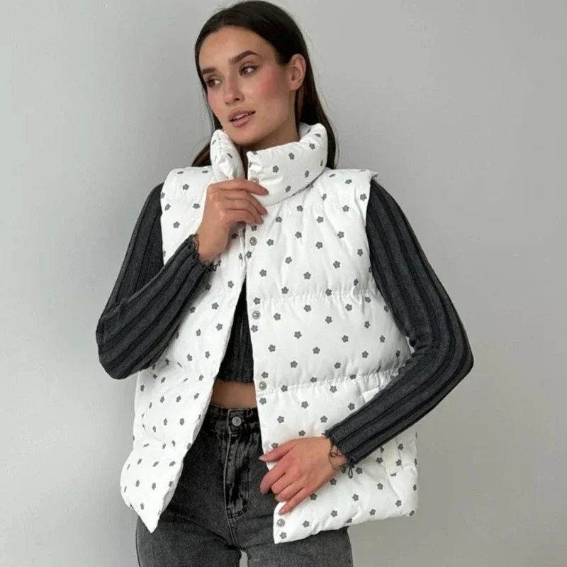 Женская теплая хлопковая куртка без рукавов с воротником-стойкой и карманами, осенне-зимнее новое пригородное пальто, жилет с принтом, хлопковый пуховик
Женская теплая хлопковая куртка без рукавов с воротником-стойкой и карманами, осенне-зимнее новое пригородное пальто, жилет с принтом, хлопковый пуховик