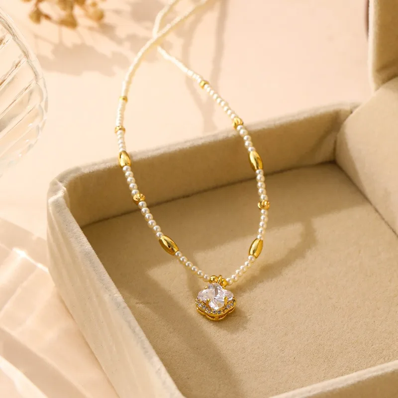 New High-end Zircon Pearl Necklace French Light Luxury High-end Design Exquisite Versatile Neck Chain Collarbone Chain
New High-end Zircon Pearl Necklace French Light Luxury High-end Design Exquisite Versatile Neck Chain Collarbone Chain