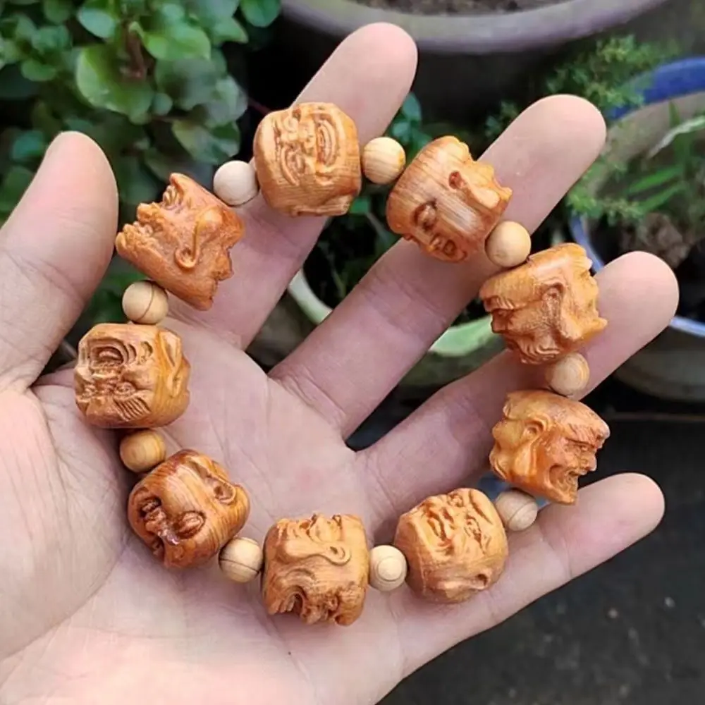 Thuja Carving Bracelet Zodiac Guanyin Bodhisattva Lucky Brave Eighteen Arhats Wen Play Beads Solid Wood Beads HandString Jewelry
Thuja Carving Bracelet Zodiac Guanyin Bodhisattva Lucky Brave Eighteen Arhats Wen Play Beads Solid Wood Beads HandString Jewelry