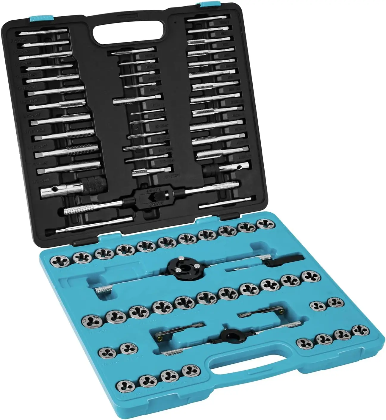 76-Piece Tap and Die Set, Metric & Standard, Rethreading Tool Kit for External/Internal Threads, Storage Case
76-Piece Tap and Die Set, Metric & Standard, Rethreading Tool Kit for External/Internal Threads, Storage Case