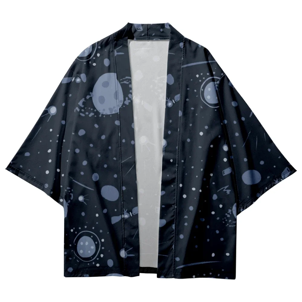 Summer Men and Women Japanese Kimono Moon Star Space Print Casual Loose Thin Coat Asian Kimono Cardigan Beach Shirt Bathrobes
Summer Men and Women Japanese Kimono Moon Star Space Print Casual Loose Thin Coat Asian Kimono Cardigan Beach Shirt Bathrobes