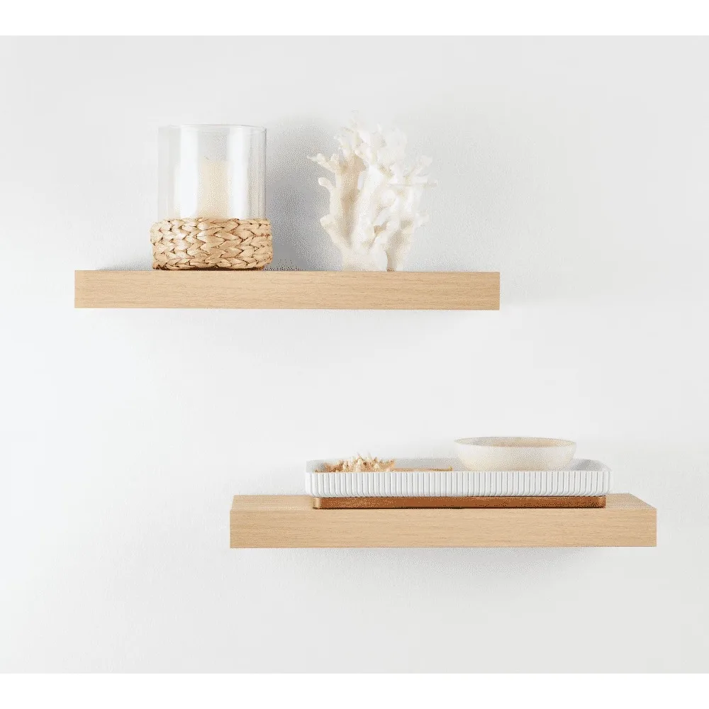 Natural Wood Floating Shelves Set of 2 for Wall Mounted Rustic Home Decor Bathroom Kitchen Storage Display Shelf
Natural Wood Floating Shelves Set of 2 for Wall Mounted Rustic Home Decor Bathroom Kitchen Storage Display Shelf