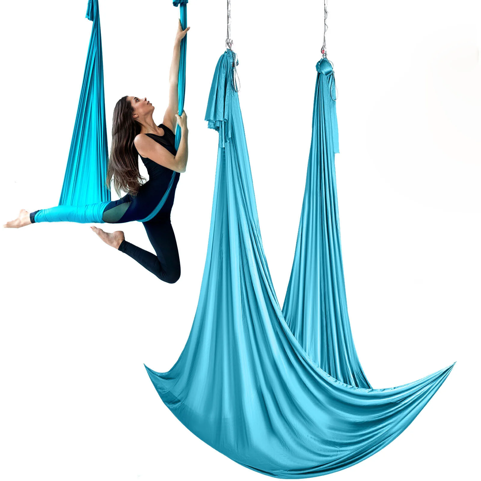 6m Active Silk Aerial Yoga Swing & Hammock Kit for Improved Yoga Inversions Flexibility & Core Strength
6m Active Silk Aerial Yoga Swing & Hammock Kit for Improved Yoga Inversions Flexibility & Core Strength