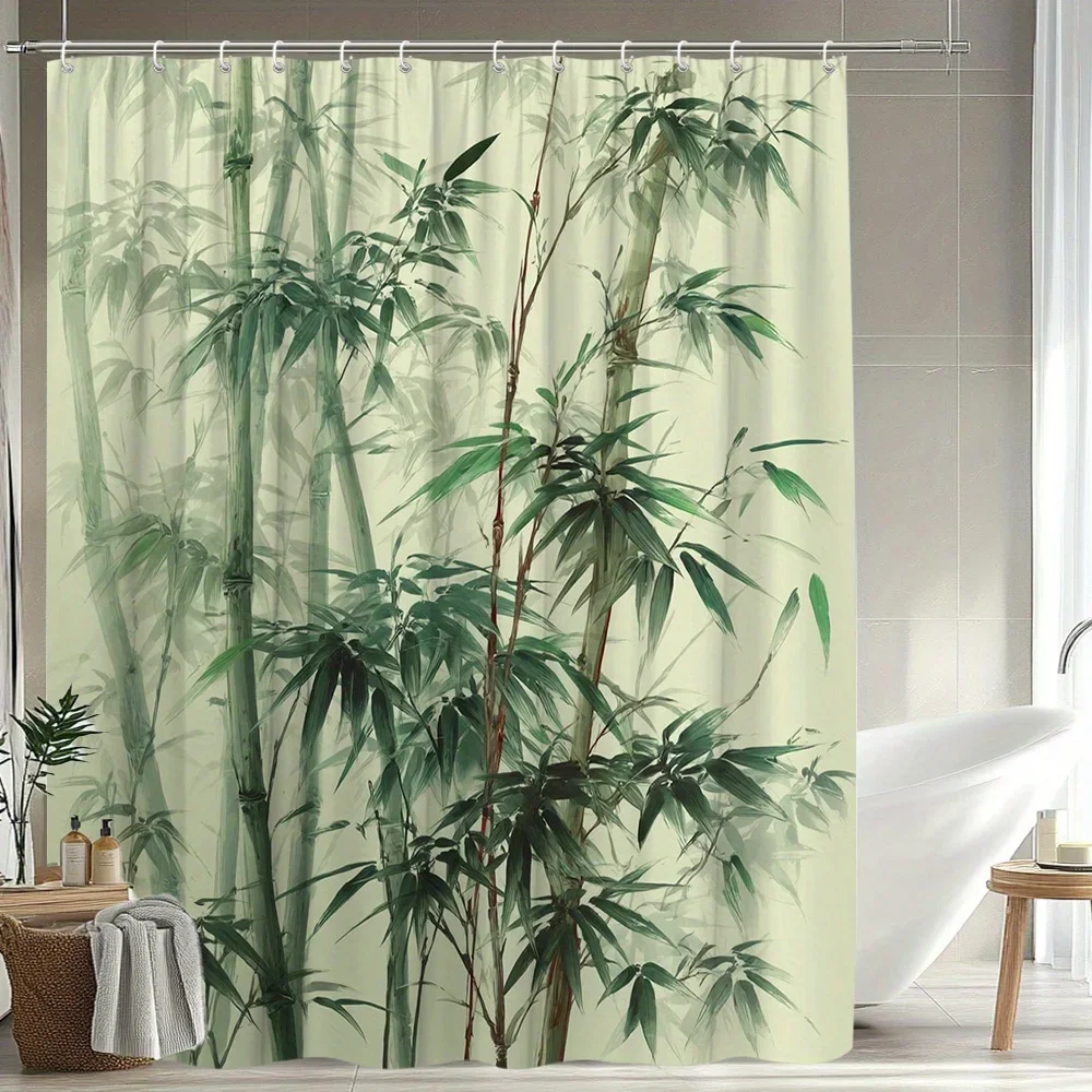 1pc Bamboo Shower Curtain, Fresh Natural Bamboo Forest Bathroom Decor, Polyester Fabric with 12 Hooks, 70. 8x70. 8 Inches
1pc Bamboo Shower Curtain, Fresh Natural Bamboo Forest Bathroom Decor, Polyester Fabric with 12 Hooks, 70. 8x70. 8 Inches