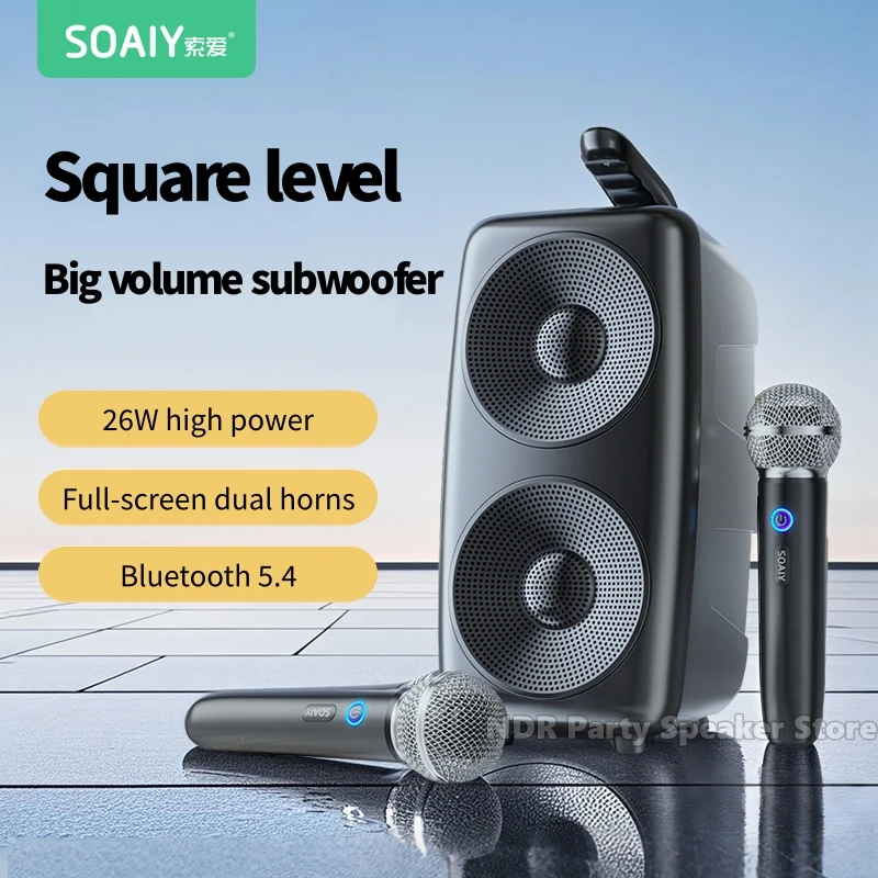 SOAIY SH36PLUS Portable Bluetooth Speaker-Wireless Speaker with 20H Long Battery Life, HiFi Stereo Sound,U Disk/TF Card Playback
SOAIY SH36PLUS Portable Bluetooth Speaker-Wireless Speaker with 20H Long Battery Life, HiFi Stereo Sound,U Disk/TF Card Playback