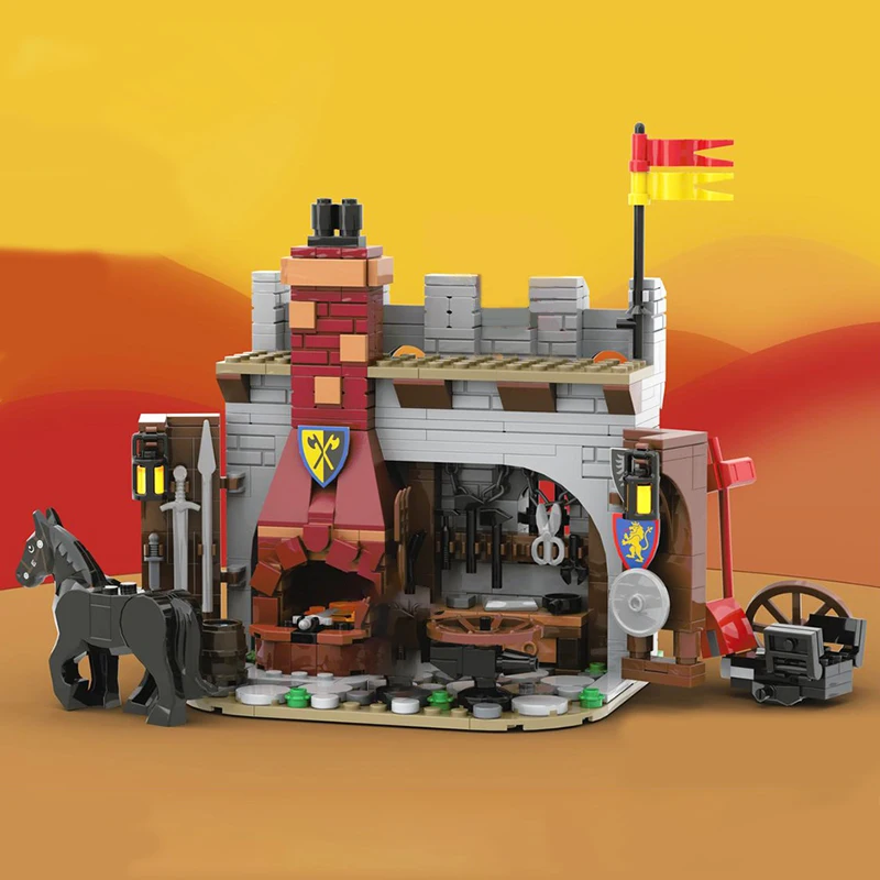 NEW 548PCS MOC European Medieval Castle Blacksmith Shop Model DIY creative ideas ChildToy Birthday Gift Building Blocks MOC-6040
NEW 548PCS MOC European Medieval Castle Blacksmith Shop Model DIY creative ideas ChildToy Birthday Gift Building Blocks MOC-6040