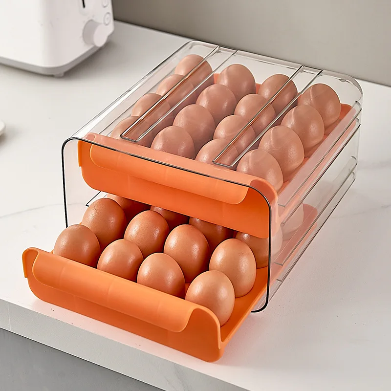 Refrigerator Egg Storage Box Drawer Type Organizer Egg Holder Fridger 2-Layer Stackable Storage Bin Kitchen Household Egg Rack
Refrigerator Egg Storage Box Drawer Type Organizer Egg Holder Fridger 2-Layer Stackable Storage Bin Kitchen Household Egg Rack