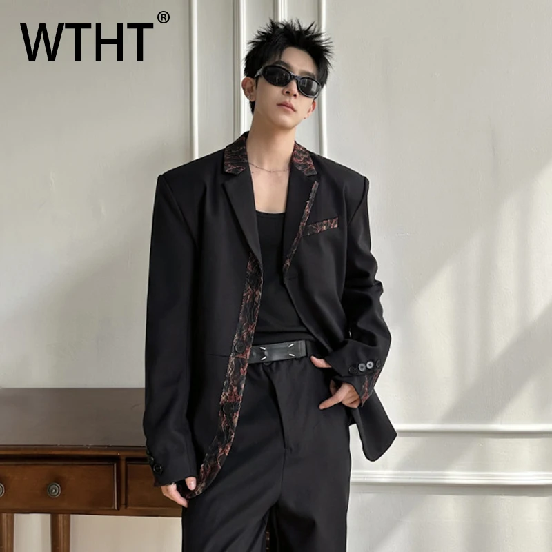Модный мужской пиджак WTHT с цветочным принтом и кружевными вставками, трендовая модель 2026 года, летняя куртка с двойной застежкой и отложным воротником, мужская, 2A2851
Модный мужской пиджак WTHT с цветочным принтом и кружевными вставками, трендовая модель 2026 года, летняя куртка с двойной застежкой и отложным воротником, мужская, 2A2851