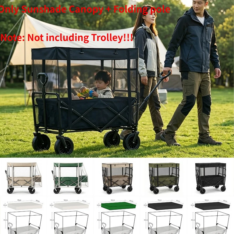 Outdoor Folding Wagon Canopy Cover with Mesh Mosquito Net Windproof Rainproof Sun Shade Tent for Camping Picnic Cart Accessories
Outdoor Folding Wagon Canopy Cover with Mesh Mosquito Net Windproof Rainproof Sun Shade Tent for Camping Picnic Cart Accessories