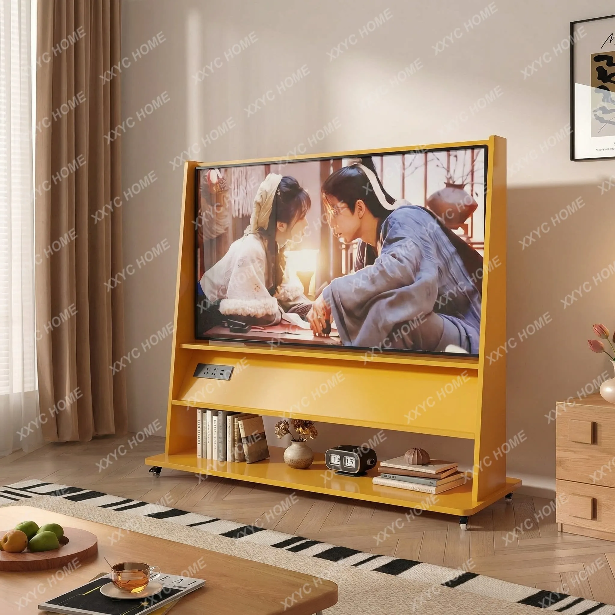S wood movable, living room small apartment modern floor storage TV bracketY
S wood movable, living room small apartment modern floor storage TV bracketY