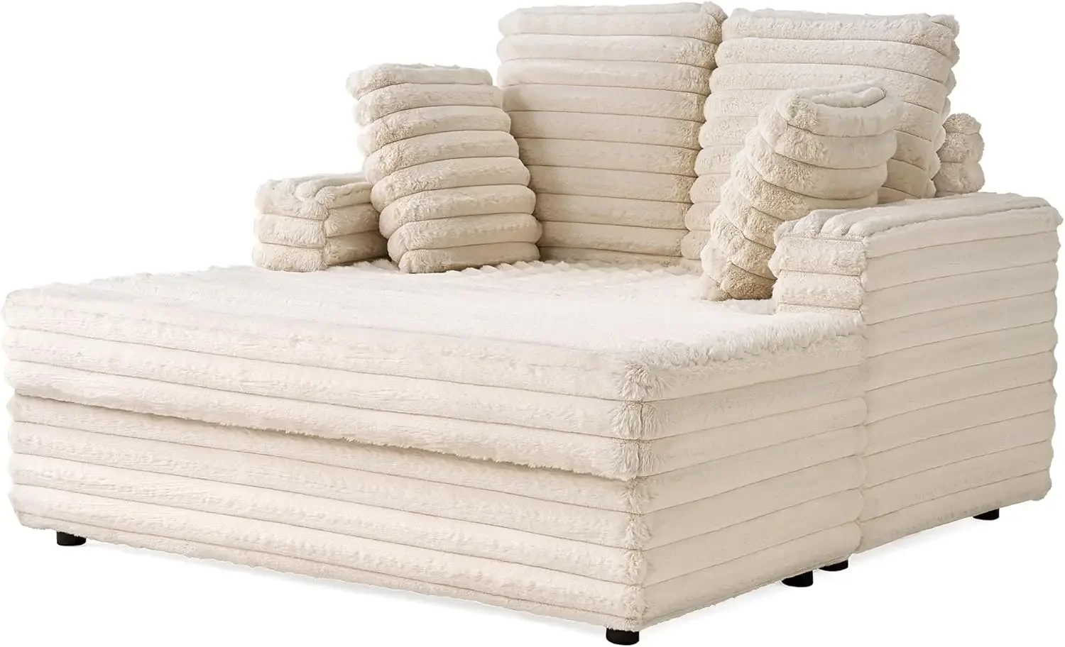 53 Inch Chaise Lounge Indoor - Upholstered Sofa Bed with Throw Pillows and Armrests | Plush Sleeper Chair Bed
53 Inch Chaise Lounge Indoor - Upholstered Sofa Bed with Throw Pillows and Armrests | Plush Sleeper Chair Bed