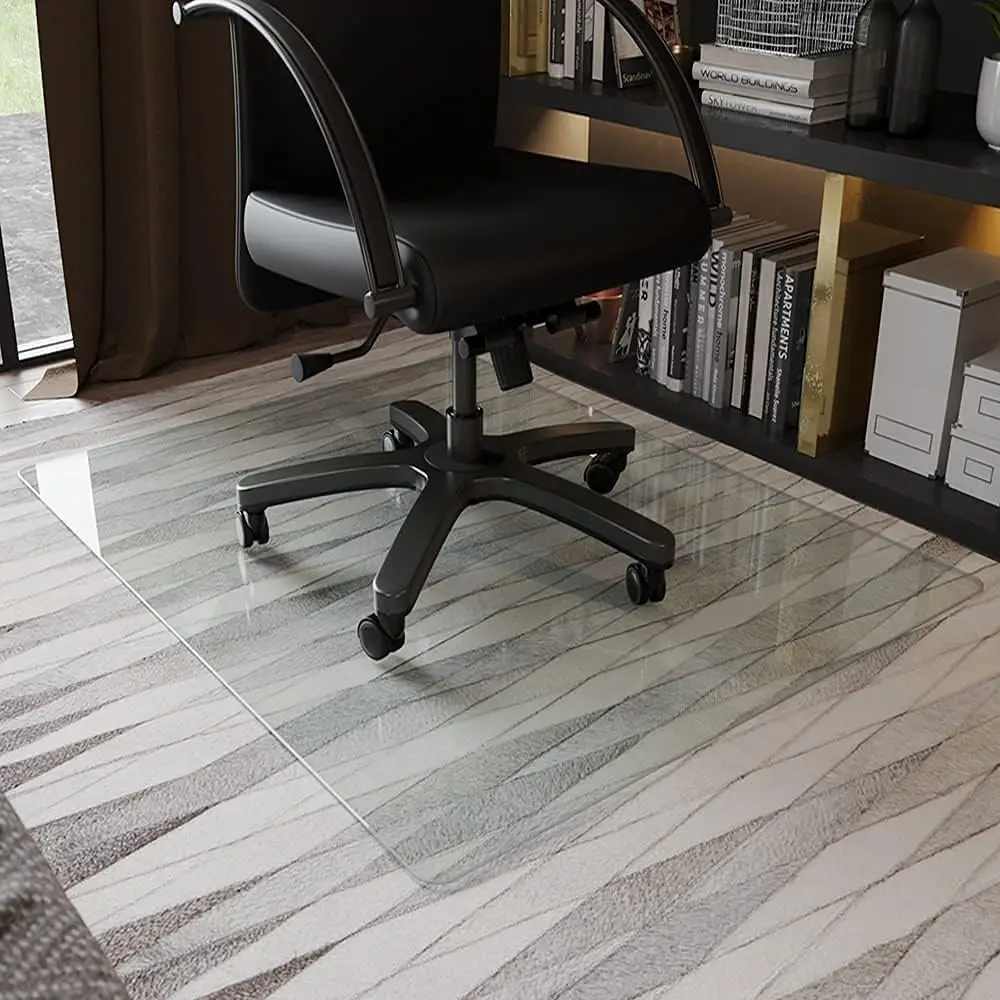 46" x 55" Tempered Glass Chair Mat Heavy-Duty Floor Protector for Carpet & Hard Floors Scratch-Resistant Clear Office Mat
46" x 55" Tempered Glass Chair Mat Heavy-Duty Floor Protector for Carpet & Hard Floors Scratch-Resistant Clear Office Mat