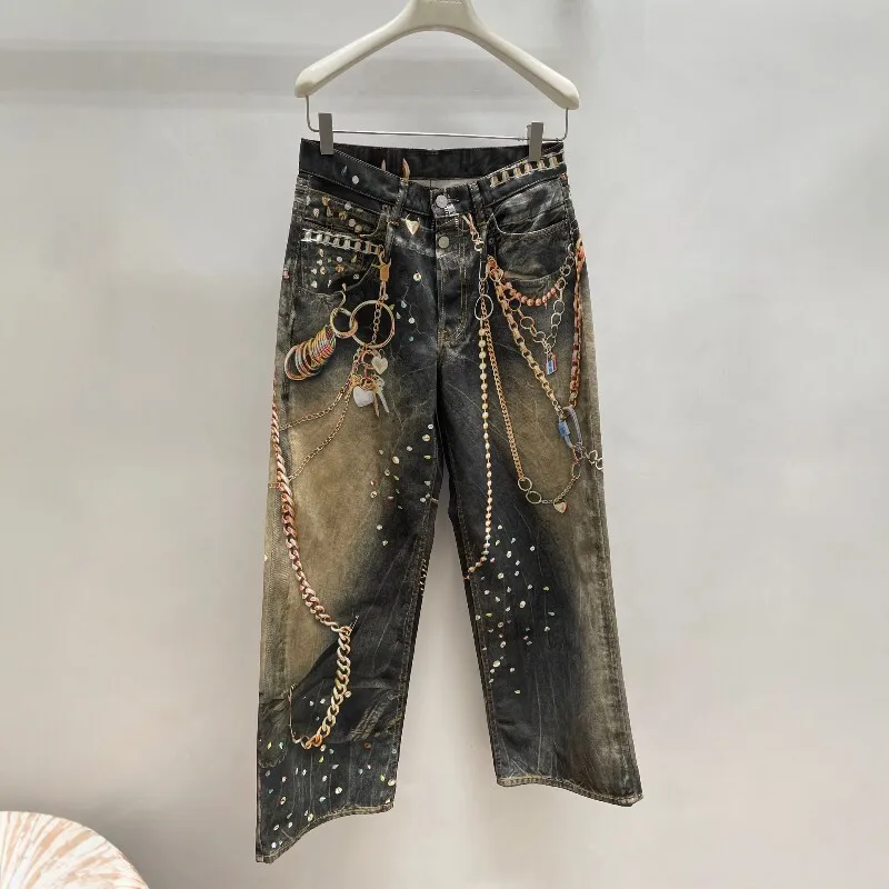 26 Early Spring New 3d Visual Chain Stereo Printed Retro Wide Leg Jeans For Women
26 Early Spring New 3d Visual Chain Stereo Printed Retro Wide Leg Jeans For Women
