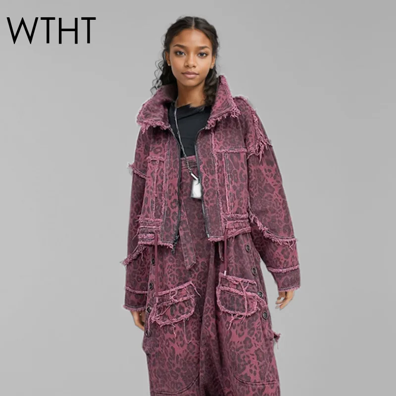 WTHT Trendy New Women Leopard Loose Denim Coat 2025 Spring Fashion Plush Edge Turn-down Collar Long Sleeve Jacket Female 1LS876
WTHT Trendy New Women Leopard Loose Denim Coat 2025 Spring Fashion Plush Edge Turn-down Collar Long Sleeve Jacket Female 1LS876