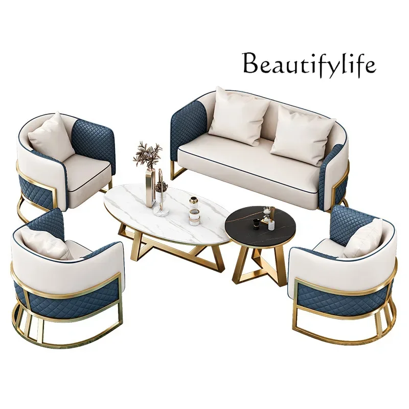Light luxury sales office Negotiate table and chair combination Leisure reception Office sofa Small round table sofa card seat
Light luxury sales office Negotiate table and chair combination Leisure reception Office sofa Small round table sofa card seat