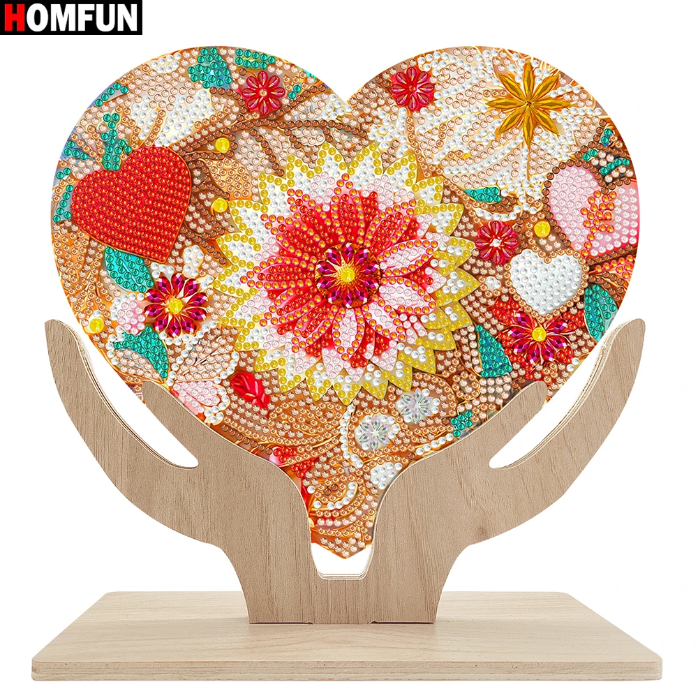 HOMFUN 5D DIY алмазная живопись, деревянное настольное украшение в форме сердца, двустороннее сверло в горошек, Кристальный цветок, Домашний Настольный Декор
HOMFUN 5D DIY алмазная живопись, деревянное настольное украшение в форме сердца, двустороннее сверло в горошек, Кристальный цветок, Домашний Настольный Декор