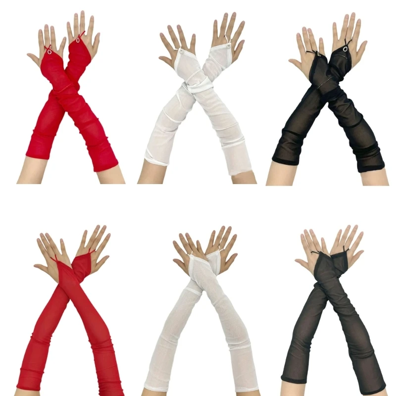 Elegant Long Tulle Fingerless Gloves for Women Cocktail Party Dressingup Arm Sleeves 1920s Cosplay Costume Arm Drop shipping
Elegant Long Tulle Fingerless Gloves for Women Cocktail Party Dressingup Arm Sleeves 1920s Cosplay Costume Arm Drop shipping