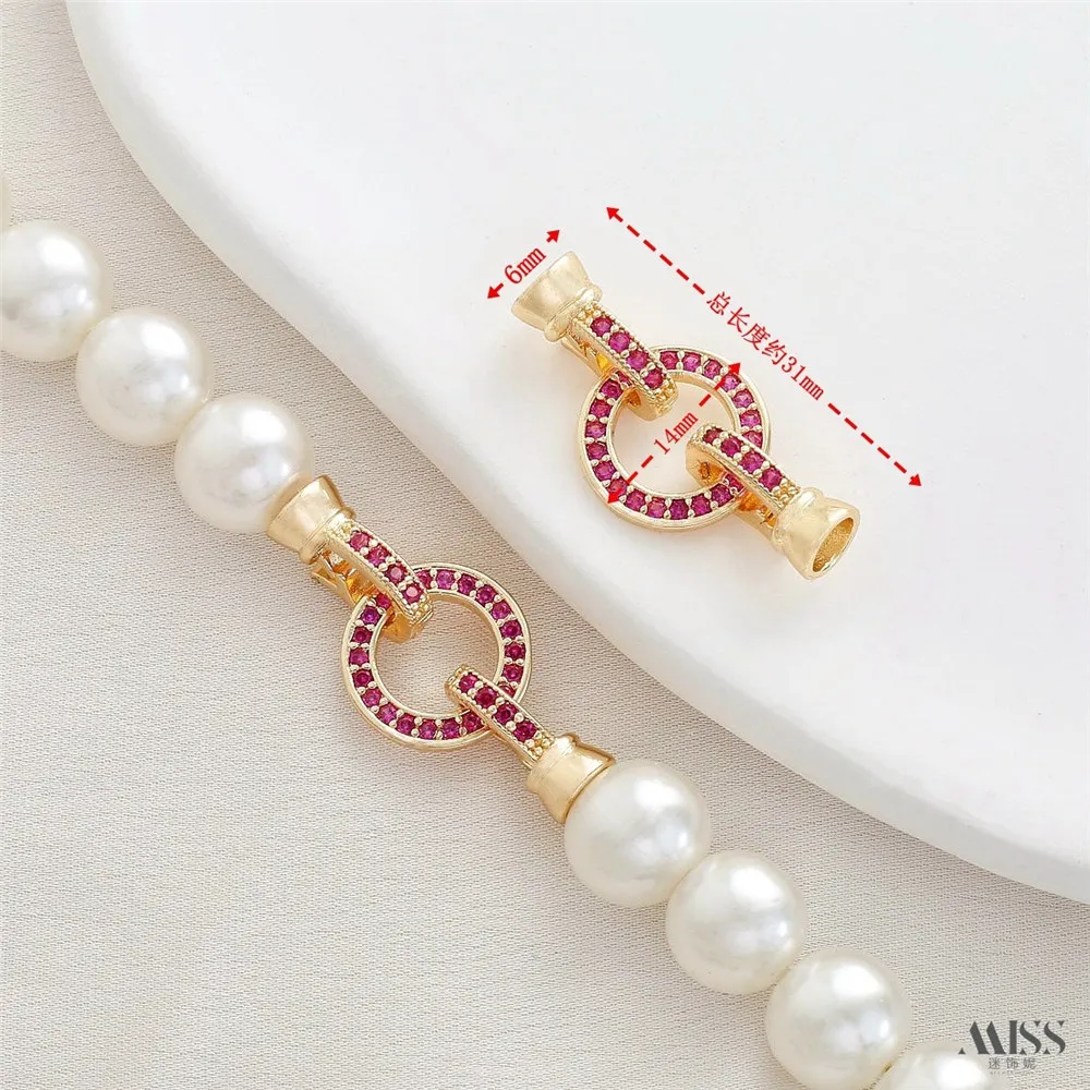 14K Gold Color Zircon Ring, Round Ending Connection Buckle DIY Pearl Buckle, Bracelet, Necklace, Button Head Accessories.
14K Gold Color Zircon Ring, Round Ending Connection Buckle DIY Pearl Buckle, Bracelet, Necklace, Button Head Accessories.