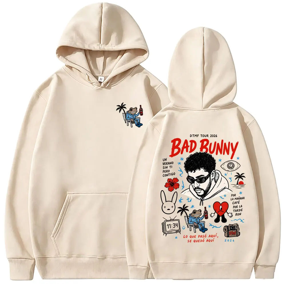 Rapper Bad Bunny Hoodie Un Verano Sin Ti T Shirts DeBi TiRAR MaS FOToS DTMF 2026 Streetwear Men Women Fashion Hip Hop Streetwear
Rapper Bad Bunny Hoodie Un Verano Sin Ti T Shirts DeBi TiRAR MaS FOToS DTMF 2026 Streetwear Men Women Fashion Hip Hop Streetwear