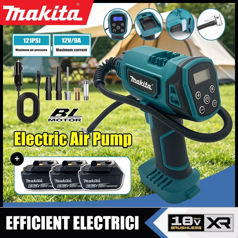 Makita Cordless Portable Electric Air Pump 12V Rechargeable Handheld Air Compressor For Cars For Makita 18V Battery
Makita Cordless Portable Electric Air Pump 12V Rechargeable Handheld Air Compressor For Cars For Makita 18V Battery
