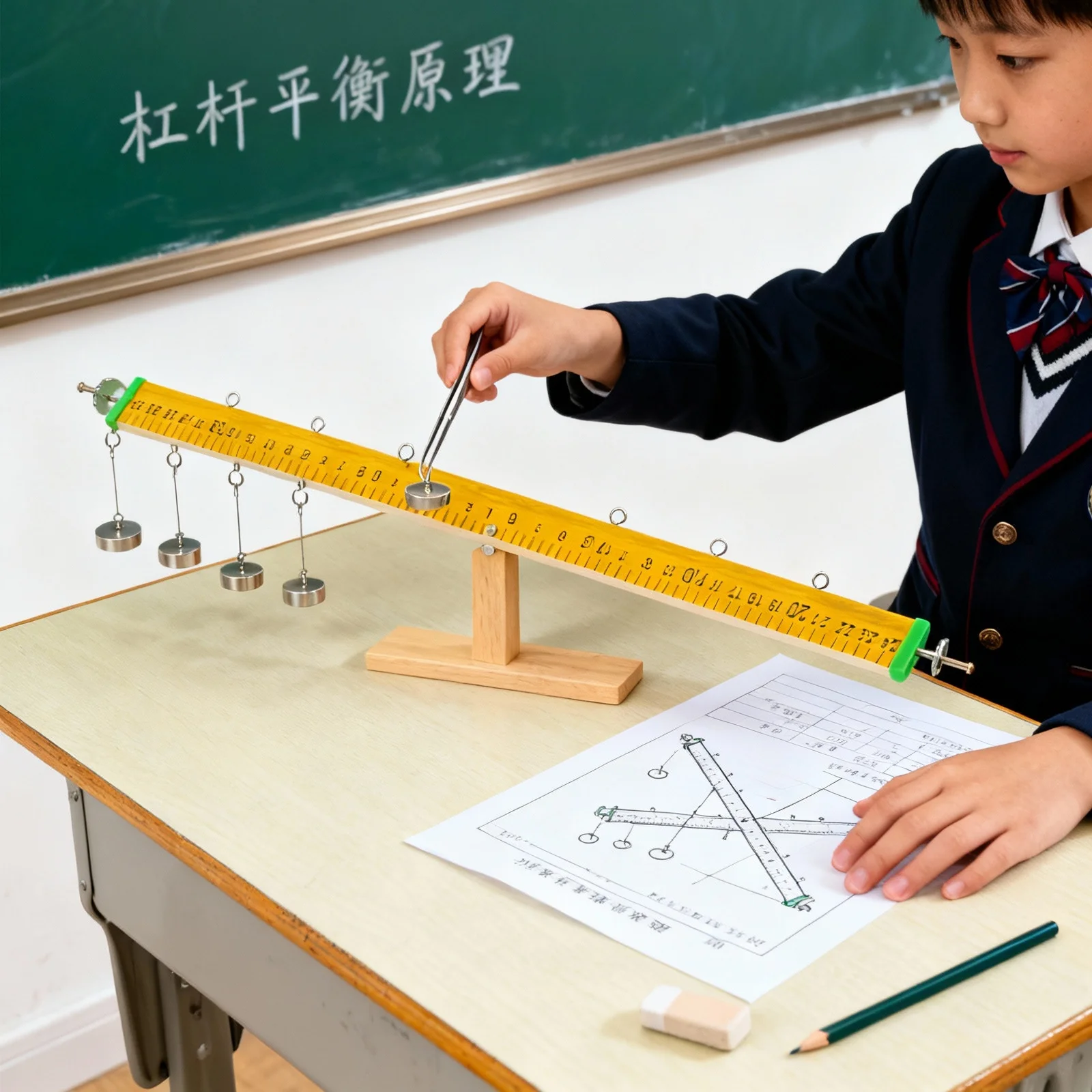 Wooden Lever Ruler Hook Physics Learning Equipment Balance Scale Ruler Mechanics Experiment Tool School Laboratory Instrument
Wooden Lever Ruler Hook Physics Learning Equipment Balance Scale Ruler Mechanics Experiment Tool School Laboratory Instrument