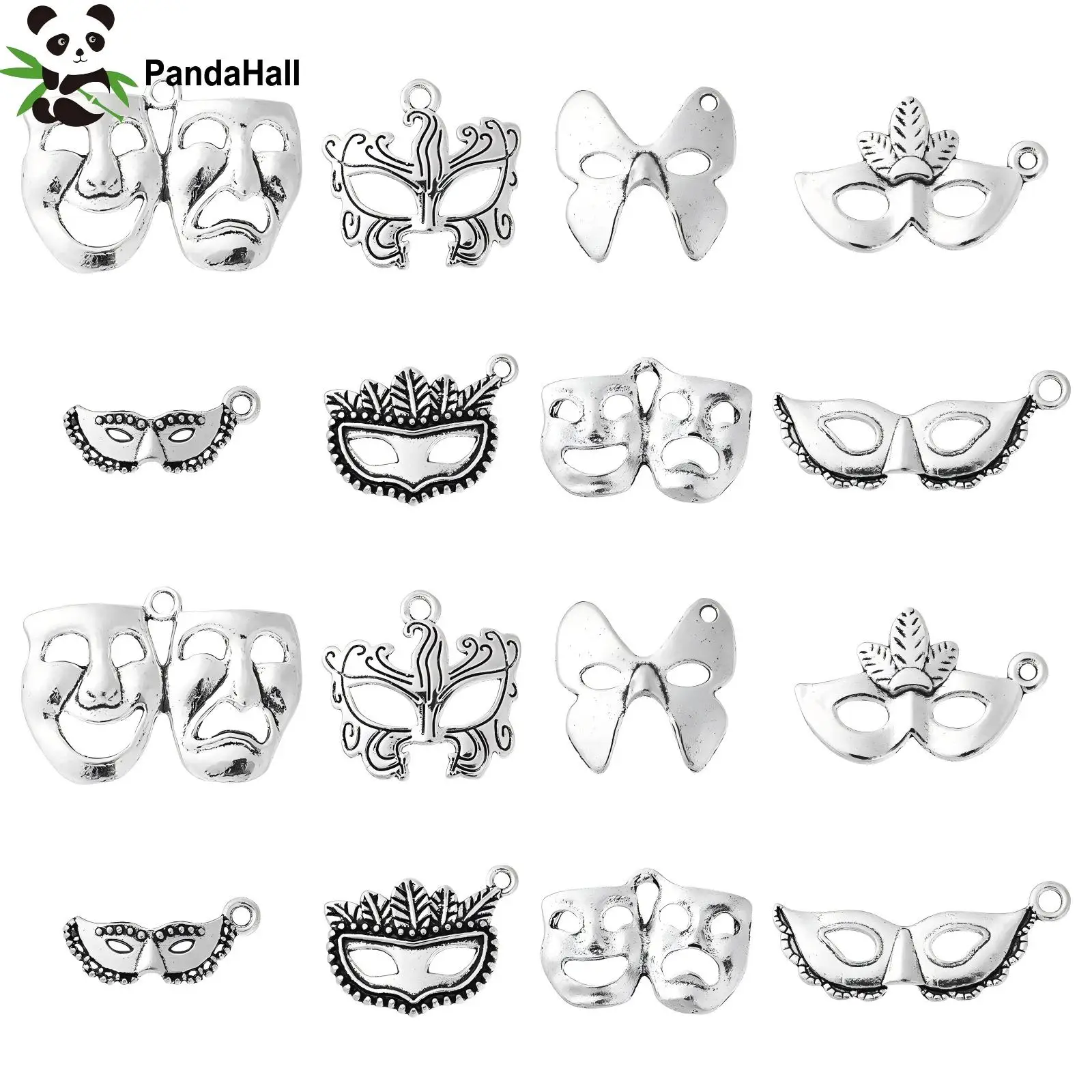 Pandahall 80Pcs 8 Styles Tibetan Silver Party Mask Charms Masquerade Pendants Vintage Face Mask Charms for Jewelry Making Craft
Pandahall 80Pcs 8 Styles Tibetan Silver Party Mask Charms Masquerade Pendants Vintage Face Mask Charms for Jewelry Making Craft